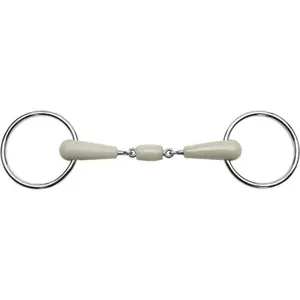 Mors 2 anneaux en flexi double brisure pour cheval Feeling image-0