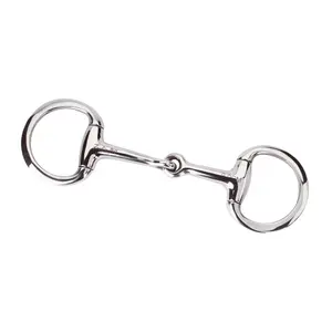 Mini olive bit for broken horses with flat rings Feeling image-0