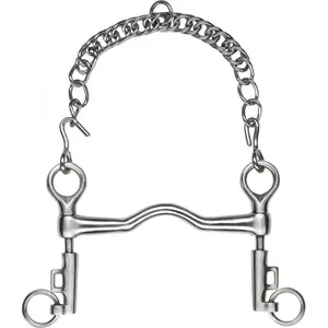 Satin stainless steel pump horse bit Feeling image-0