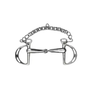 Spaans bit voor gebroken paarden met gesatineerde roestvrijstalen pasjes Feeling