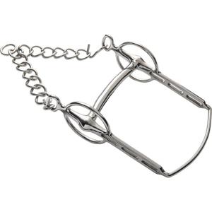6066741-mors-pour-cheval-droit-cintre-a-barrette-feeling-argente