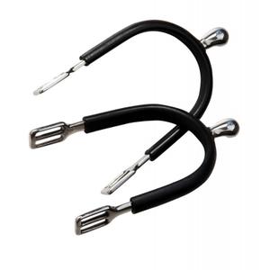 9206820-polo-paarden-sporen-roestvrij-staal-rubber-gecoat-feeling-zilver