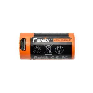 16340-usb-uppladdningsbart-batteri-med-mikro-usb-fenix-3-6-v-700-mah-svart-orange-3-6-v-700-mah
