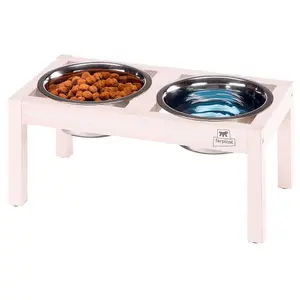 Wooden bowl holder for cats and dogs Ferplast Desco KC54 image-1