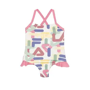 Baby girl 1-piece swimsuit Fila Sabha AOP image-0