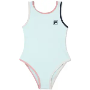 Girls' logo cut-out back swimsuit Fila Pratolino image-1