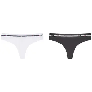 Lot de 2 strings en coton uni femme Fila image-0