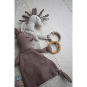 Baby comfort blanket with teething ring Filibabba Henry the horse image-0