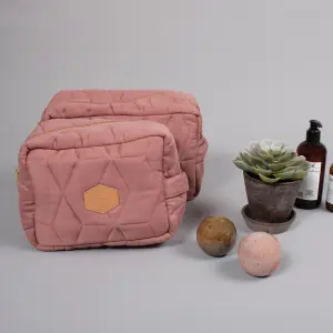 Organic cotton baby toiletry bag Filibabba Soft quilt image-1