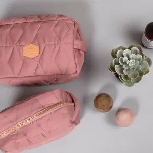 Organic cotton baby toiletry bag Filibabba Soft quilt image-3