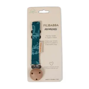 Baby pacifier clip with velcro closure Filibabba image-0
