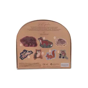 Set of 7 Nordic animal puzzles Filibabba image-1