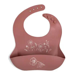 Silicone bib with baby print Filibabba image-0