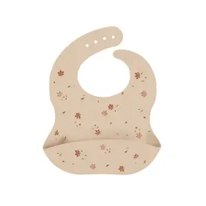 Silicone bib with baby print Filibabba Chestnuts image-0
