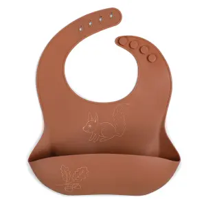 Silicone bib with baby print Filibabba image-0