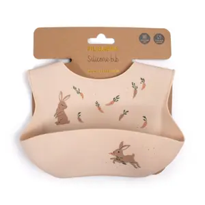 Silicone bib with baby print Filibabba image-3