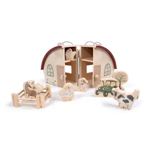 Wooden activity cube Filibabba Farm House image-0