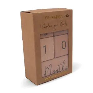 Wooden activity cube age Filibabba image-0