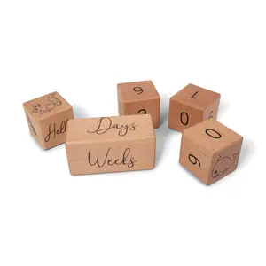 Wooden activity cube age Filibabba image-3