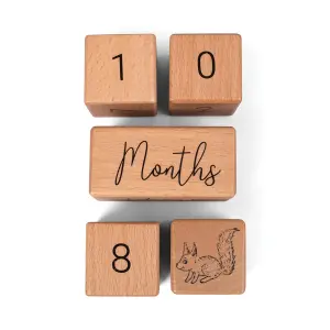 Wooden activity cube age Filibabba image-4