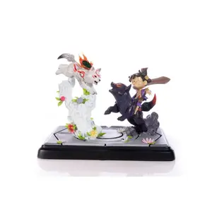 Figurita First 4 Figures Okamiden Chibiterasu Vs. Dark Chibiterasu & Possessed Kuni