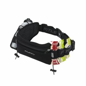 1 x garrafa de água de 350 ml e suporte de gel cinto de hidratação, preto Fitletic image-1