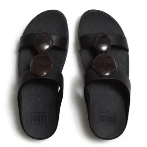 Women's mules FitFlop Fino Marbled-Stone H-Bar image-1
