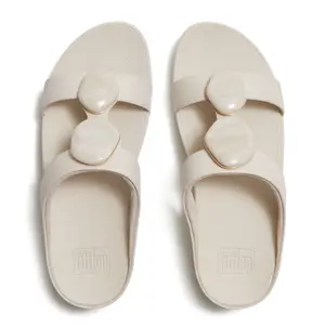 Women's mules FitFlop Fino Marbled-Stone H-Bar image-2