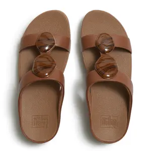 Women's mules FitFlop Fino Marbled-Stone H-Bar image-2