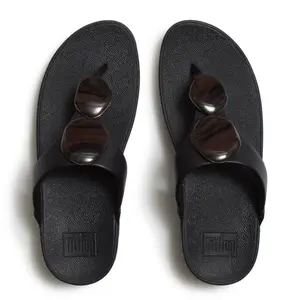 Women's flip-flops FitFlop Lulu Marbled-Stone image-3