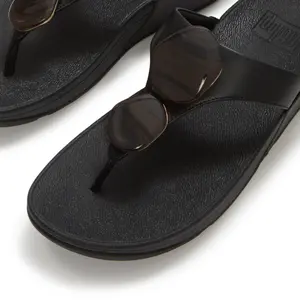 Women's flip-flops FitFlop Lulu Marbled-Stone image-4