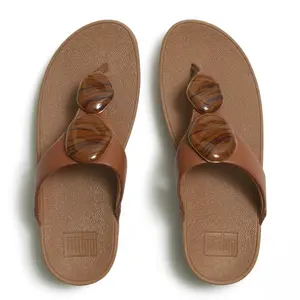 Women's flip-flops FitFlop Lulu Marbled-Stone image-2