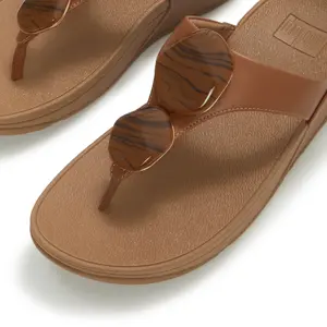 Women's flip-flops FitFlop Lulu Marbled-Stone image-4