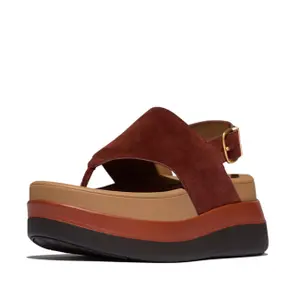 Sandales compensées en daim bride arrière femme FitFlop F-Mode image-0