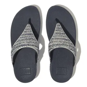 Wedge flip-flops for women FitFlop Lulu Shimmerweave image-2