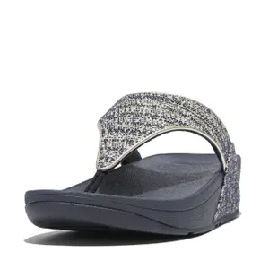 Wedge flip-flops for women FitFlop Lulu Shimmerweave image-1