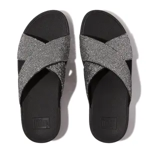Women's sandals FitFlop Lulu Cross Slide - Glitterball image-3