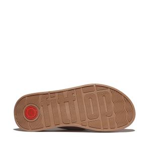 Sandálias femininas FitFlop F-Mode Knot Soft-Leather Flatform Toe-Post image-2