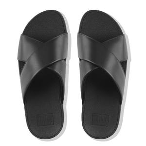 Sandales cuir femme FitFlop Lulu Cross Slide image-2