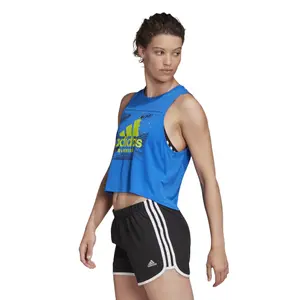 T-shirt för kvinnor adidas Fast Graphics Crop image-6