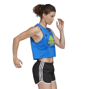 T-shirt för kvinnor adidas Fast Graphics Crop image-5