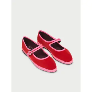 Women's velvet Ballet flats Flabelus Mary Jane image-1
