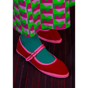 Women's velvet Ballet flats Flabelus Mary Jane image-3