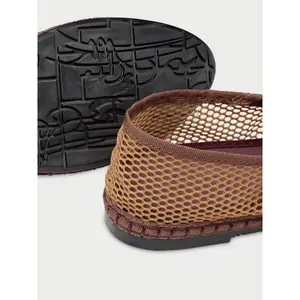 V Neck Mesh Ballerinas Women Flabelus image-2