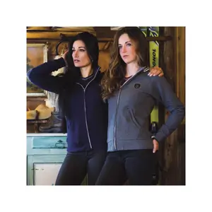 Reit-Kapuzenpullover Frau Flags&Cup Kamouraska image-0