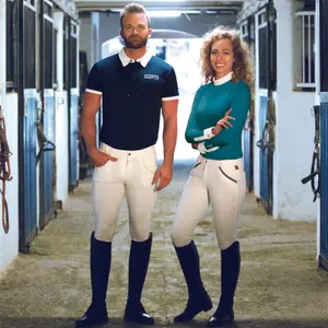 Polo équitation manches longues Flags&Cup Cartago image-0