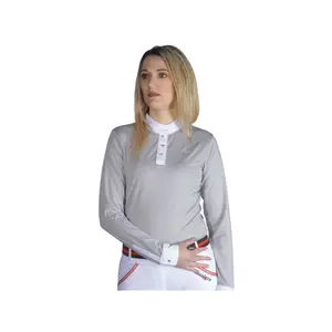 Polo de equitación de manga larga para mujer Flags&Cup Candiba image-0