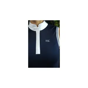 Damska koszulka polo do jazdy konnej bez rękawów Flags&Cup Santana image-1