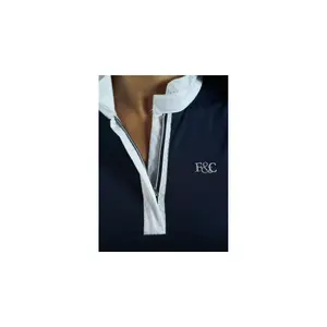 Damska koszulka polo do jazdy konnej bez rękawów Flags&Cup Santana image-2