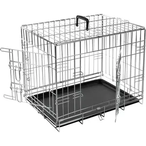 Gaiola de transporte metálica para cão Flamingo Keo image-1